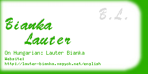 bianka lauter business card